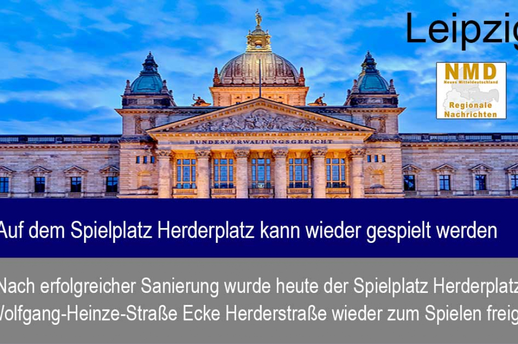 Leipzig - Auf dem Spielplatz Herderplatz kann wieder gespielt werden